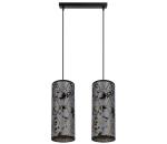 HEXE Luster na lanku AVALO 2xE27/60W/230V šedá/čierna