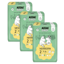 MUUMI Baby 2 newborn 3-6 kg mesačné balenie eko plienok 174 ks