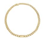 BREIL Slušivý pozlátený náhrdelník Logomania TJ3071