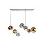 Závesné svietidlo Valerya, sklenené gule, 7-pl.
