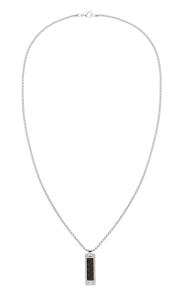 Tommy Hilfiger Originálny oceľový náhrdelník s koženým detailom 2790492