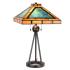 Stolová lampa 5LL-6164 Tiffany dizajn zelená/hnedá