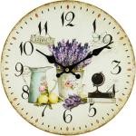 Drevené nástenné hodiny levanduľa FalC059, 30cm