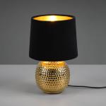Stolová lampa Sophia keramika, čierna/zlatá