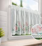 ArtFir Záclona ASTEJA P | ružové kvety 150 x 60 cm
