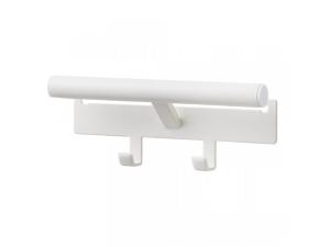 Vešiak na batoh Yamazaki Tower 5316, KOV/PLAST, Š.26 cm, biely