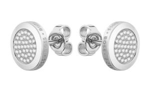 Hugo Boss Pôvabné oceľové náušnice s kryštálmi 1580296