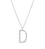 Rosato Strieborný náhrdelník s príveskom D Cubica RZCU04 (retiazka, prívesok)
