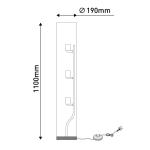 Stojacia lampa Príroda s ľanovým tienidlom