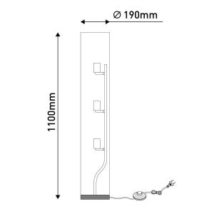 Stojacia lampa Príroda s ľanovým tienidlom