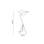 MARKET SET Gatsby stojacia lampa vzor páva