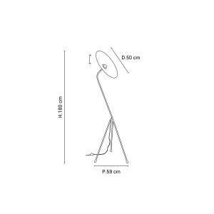 MARKET SET Gatsby stojacia lampa vzor páva