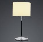 Stolová lampa Pull, textilné tienidlo, 53 cm
