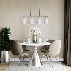 Závesné svietidlo Maron, 4-pl., textil, prírodná