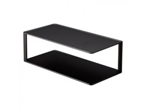 Rohová polica do skrinky Yamazaki Tower 5642, čierna