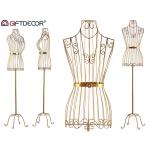 Dámska krajčírska figurína kov zlatá 160cm, Giftdecor 93242