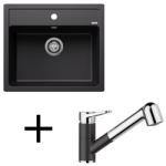 Blanco set Legra 6 + Wega II-S silgranit/chróm