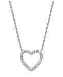 Fossil Oceľový náhrdelník so srdiečkom JF04333040