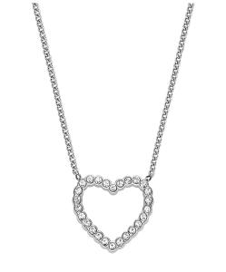 Fossil Oceľový náhrdelník so srdiečkom JF04333040