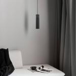 Závesné svietidlo Tilo, 1-plameňové, čierna