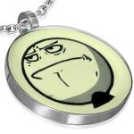 Prívesok MEME FACE z ocele - CHALLENGE ACCEPTED AA27.31