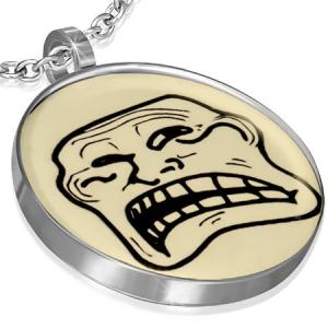 Oceľový prívesok MEME FACE - TROLLIN AA25.27