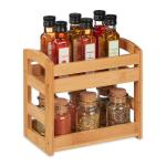 Bambusový stojan na korenie s 2 poschodiami, RD45697