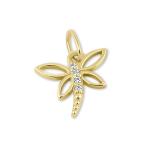 Zlatý prívesok Vážka