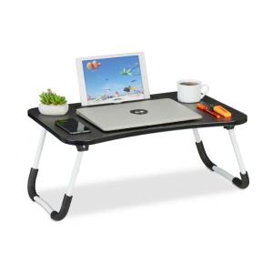 Stolík na notebook s držiakom na tablet a nápoje čierny, RD43305