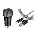 Tactical Field Plug Dual 24W + Tactical Fast Rope Aramid Cable USB-A/Lightning MFi 0.3m Grey