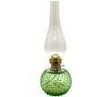 Floriánova huť Petrolejová lampa EMA 38 cm svetlozelená
