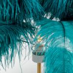 KARE Feather Palm stolová lampa s perím, zelená