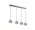 Trio Trio - Luster na lanku FLETCHER 4xE14/40W/230V matný chróm