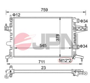 JPN Chladič motora 60C9031-JPN