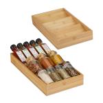 Bambusový stojan na korenie do zásuvky 2ks RD46355