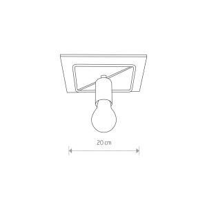 Stropné svietidlo Coba Antique I, drevo, 1-pl.