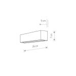 Nástenné svetlo Straight XS, šírka 26 cm, biela