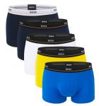 BOSS - boxerky 5PACK essential cotton stretch blue & yellow color combo - limitovana fashion edícia (HUGO BOSS)