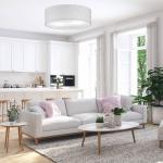 Stropné svietidlo Thor, Ø 40 cm, biela