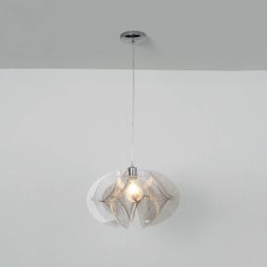 Závesné svietidlo Lucia, filigránske, hnedá/číra