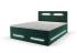 Expedo Čalúnená posteľ boxspring MINOR + topper, 140x200, monolith 37