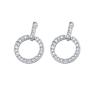 CRYSTalp Očarujúce náušnice s kryštálmi Circle 42146.R