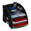 Zásobník na dokumenty so 4 priehradkami RD42747, čierna