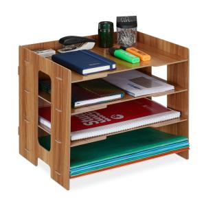 Organizér na stôl s úložnými priehradkami RD42750, hnedá