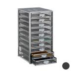 Zásuvkový box A4 s 10 priehradkami RD24817, strieborná