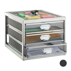 Zásuvkový box A4 s 3 priehradkami RD24815, strieborná