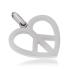 Oceľový prívesok, symbol Peace v kontúre srdca S52.15