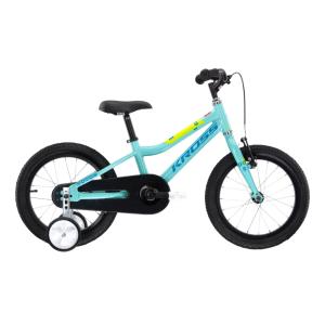 Kross Mini 4.0 16" - model 2022 Aquamarine / Blue / Lime Glossy - 9" (105-125 cm)
