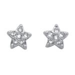 CRYSTalp Slušivé kôstkové náušnice s kryštálmi Hviezdičky 42115.R