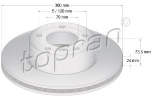 TOPRAN Brzdový kotúč 500 947